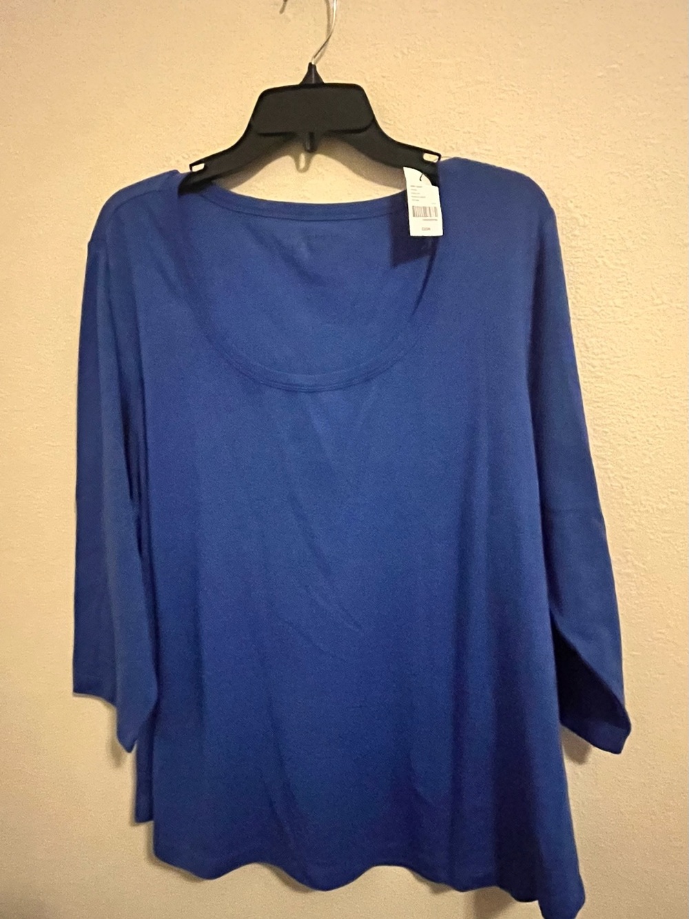 Lane Bryant Royal Blue Scoop Neck Long Sleeve Top